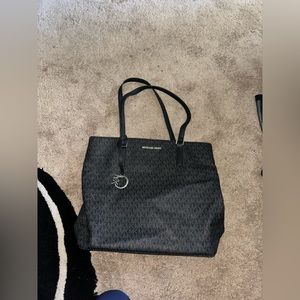 BARELY USED - Micheal Kors Black Tote Bag